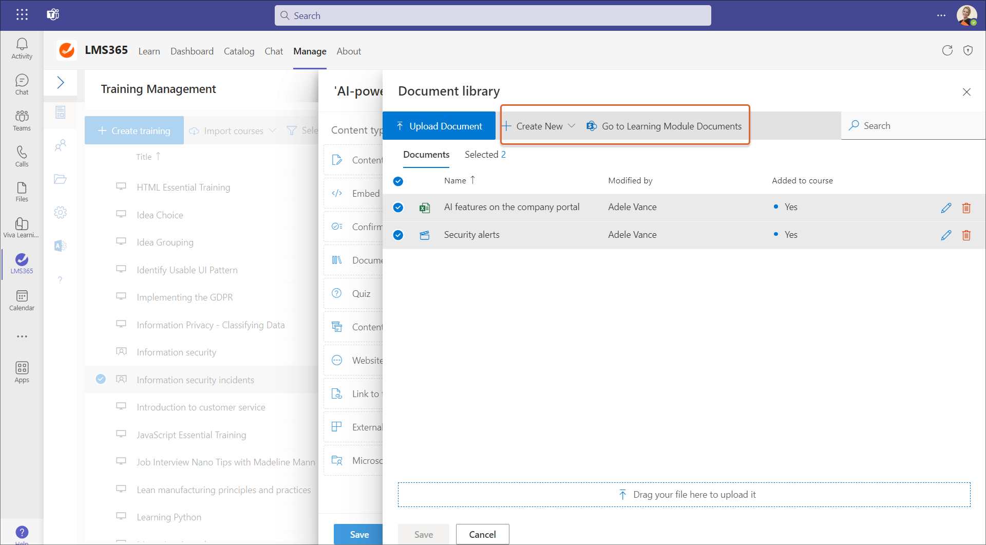 Known Limitations When Using Lms365 (learn365) Via Microsoft Teams 