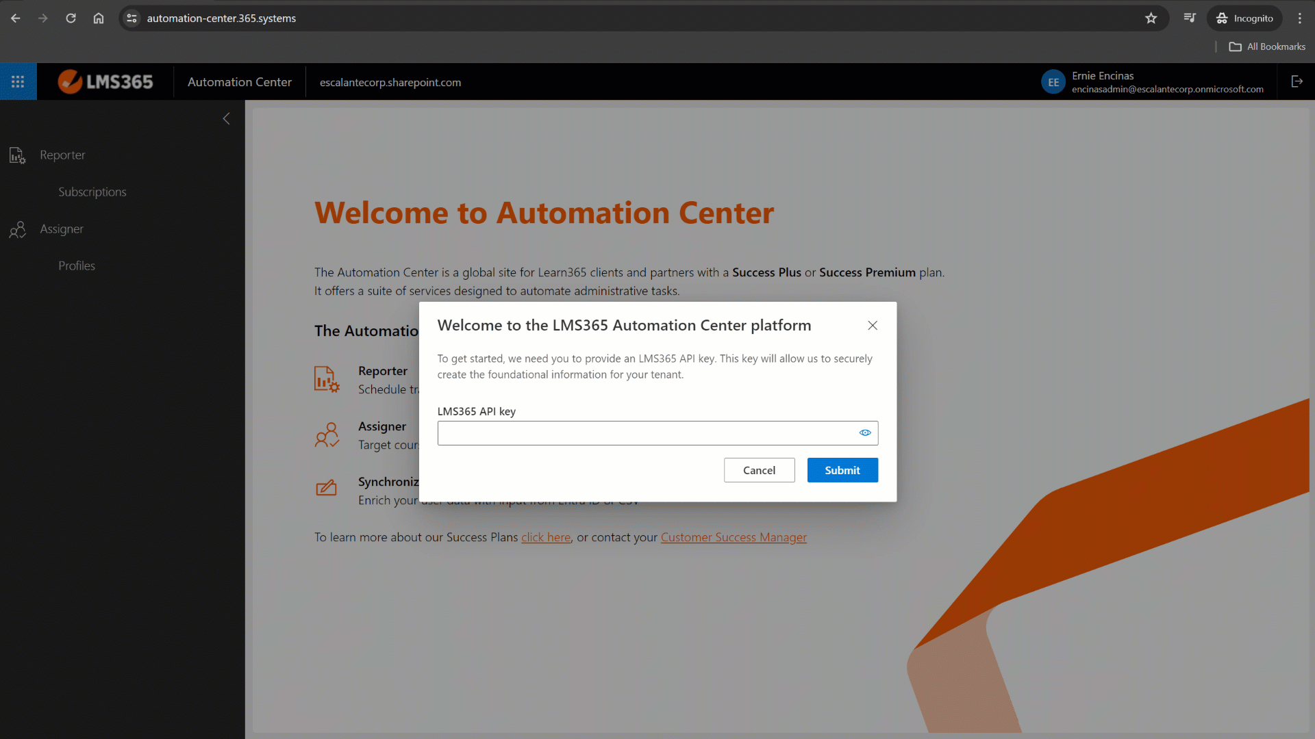 Automation Center First Time Authentication.gif