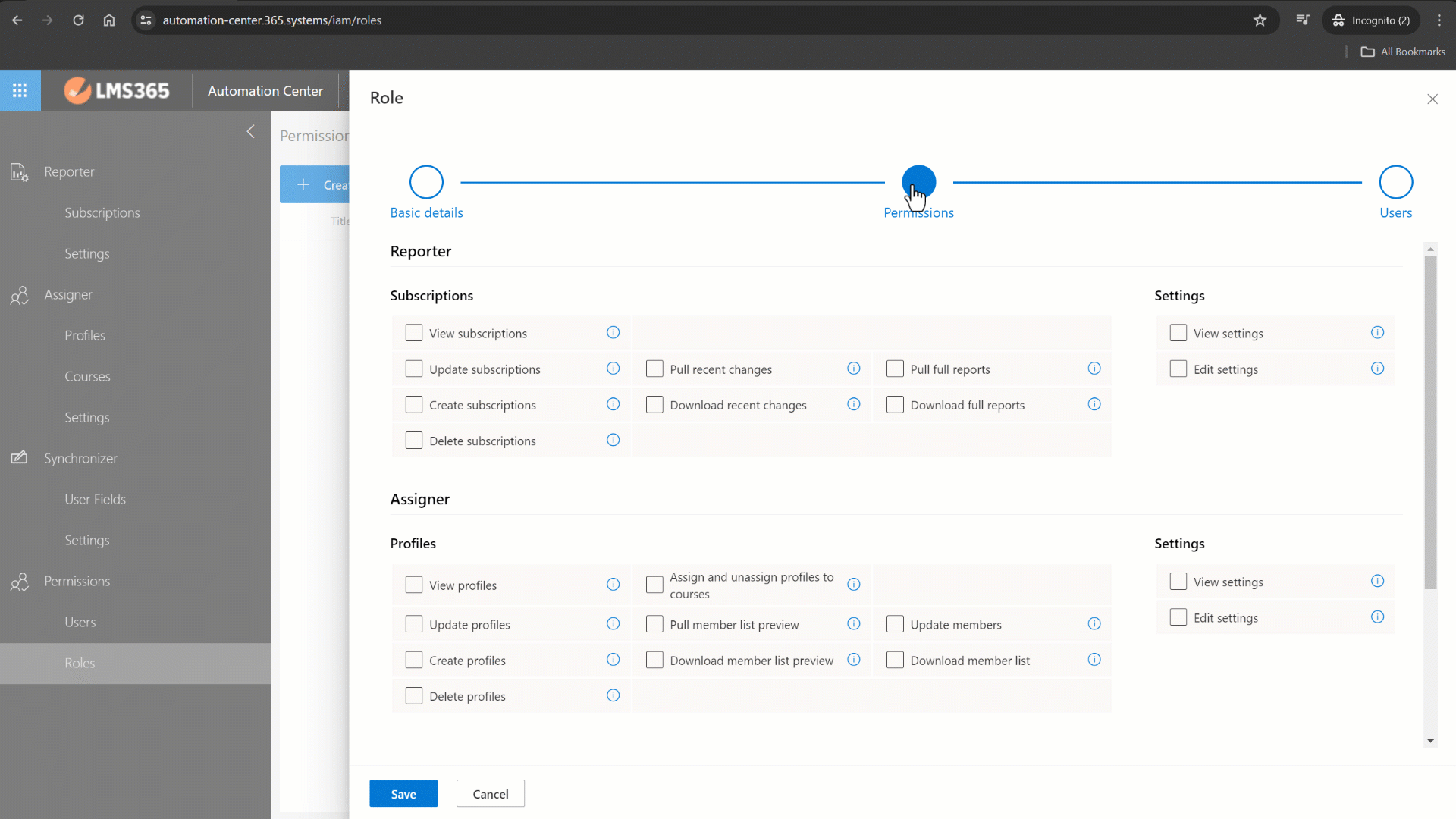 Automation Center Training Creating New Role Permissions.gif