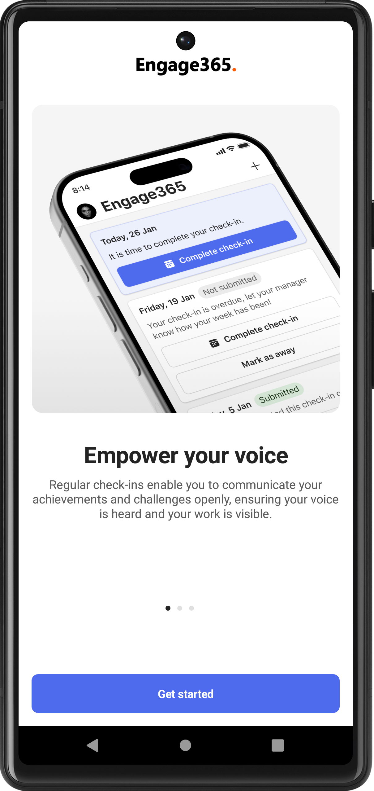 Onboarding-Bildschirm